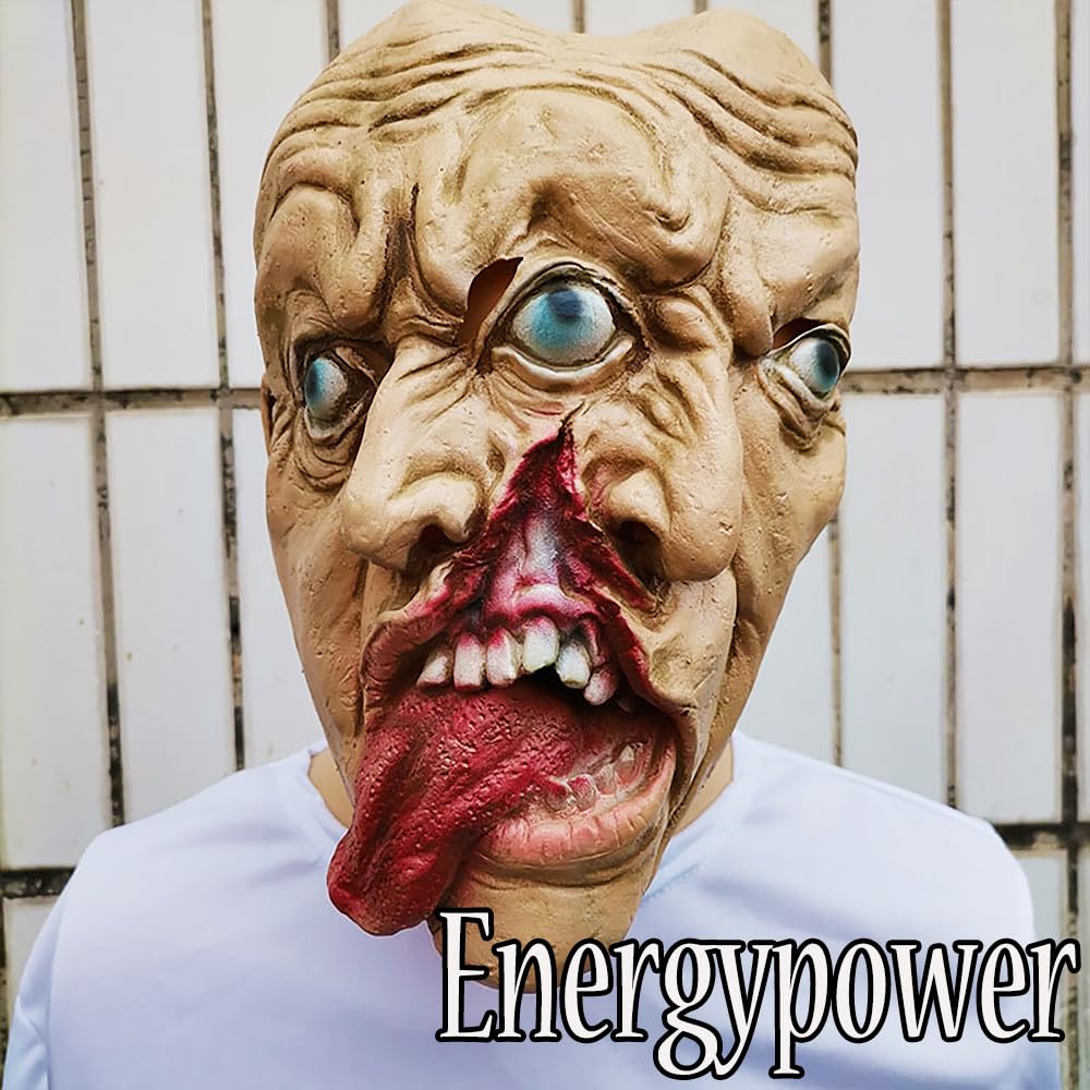 Amazon | [EnergyPower] 仮装用ゾンビマスク ハロウィン ダブル